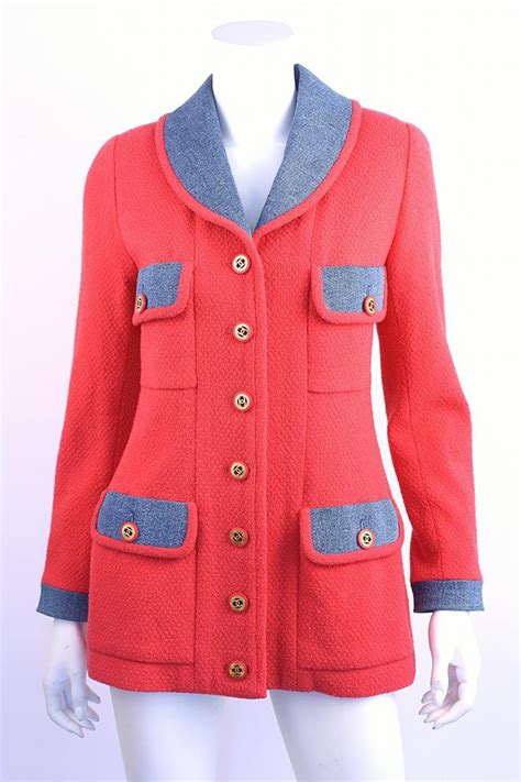 chanel pink denim jacket